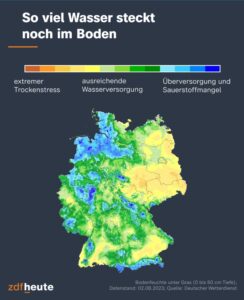 Datentand: 02.08.2023; Quelle: Deutscher Wetterdienst; Bildrechte: ZDFheute